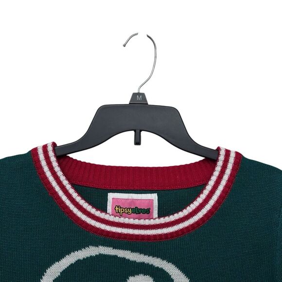 Tipsy Elves Ugly Christmas Sweater Santa Pouring‎ Milk Size Large Green Red - Picture 2 of 9